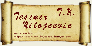 Tešimir Milojčević vizit kartica